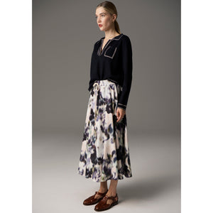 Bennet Lurex Polo Knit - Ink