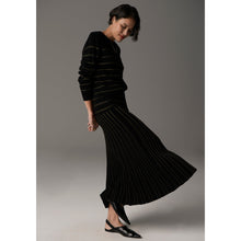 Load image into Gallery viewer, Giselle Lurex Knit - Black/Khaki