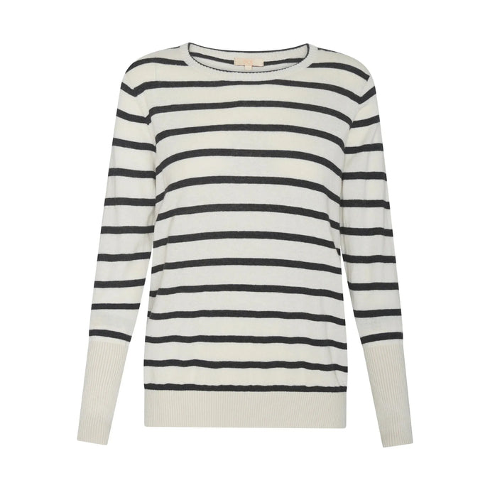 Liora Knit - Pebble/Charcoal Stripe
