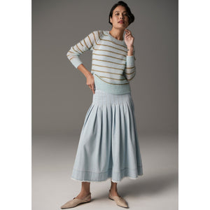 Maia Stripe Knit - Blue/Khaki