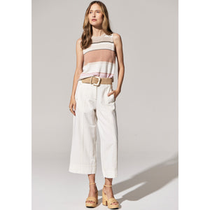 Miley Crop Pant - White