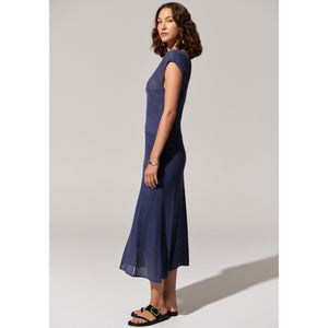 Paco Pointelle Dress - Blue