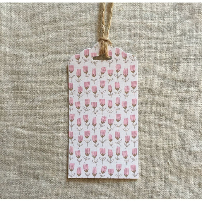Pinky Flowers Gift Tag