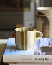 Load image into Gallery viewer, Olive Stripe Mug, Cat&#39;s Pyjamas