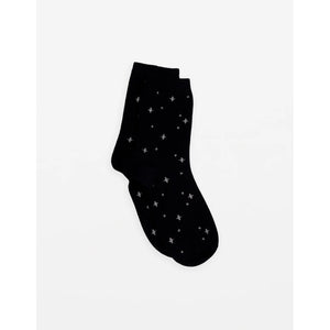 Sock Mini Stars - Silver and Black