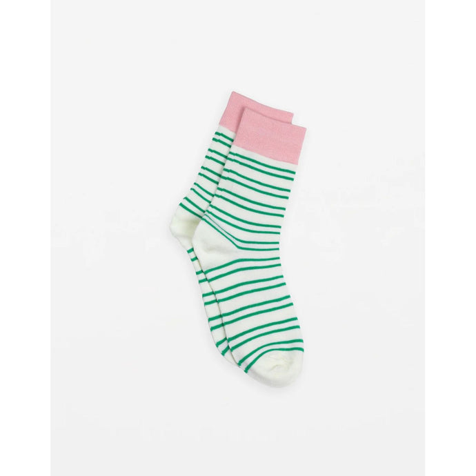 Sock Stripes - Green and White