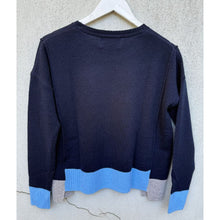 Load image into Gallery viewer, Step Hem Knit - Navy / Blue &amp; Grey