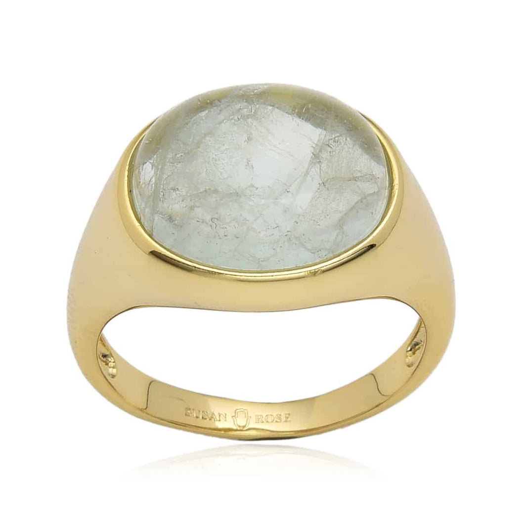 Amaris Signet Ring - Green Fluorite