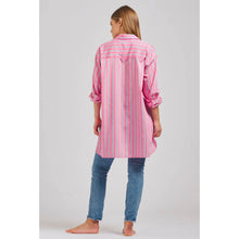 Load image into Gallery viewer, The Boyfriend Oversized Shirt - Pink Multi Stripe