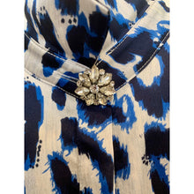 Load image into Gallery viewer, Celia Classic Shirt - Blue Leopard