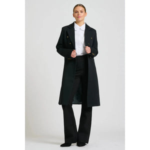 Louise Long Line Coat - Black