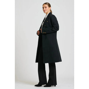 Louise Long Line Coat - Black