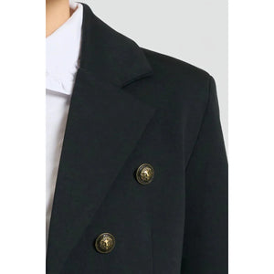 Louise Long Line Coat - Black