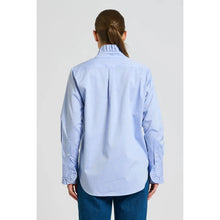 Load image into Gallery viewer, Olivia Classic Cut Frill Shirt - Blue Oxford