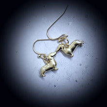 Load image into Gallery viewer, &#39;Schnitzel Von Crumb’ Dachshund Earrings - Gold