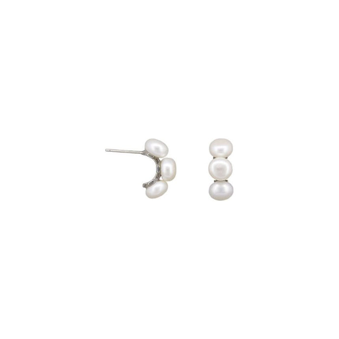 Silver Pearl Harper Earrings