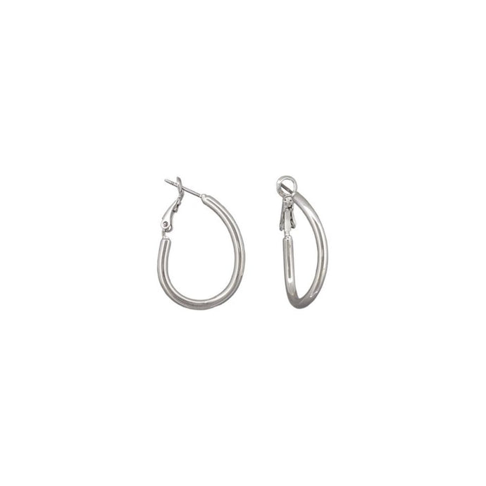 Silver Twist Hoops