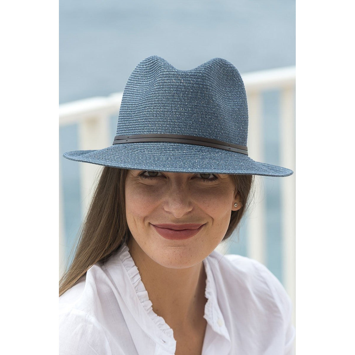 Foldable Borsalino Hat Denim Little Miss Audrey