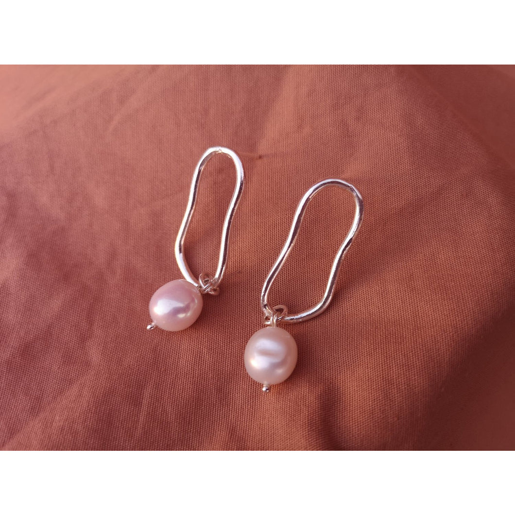 Es Vedrá Pearl Earrings in Plated Sterling Silver