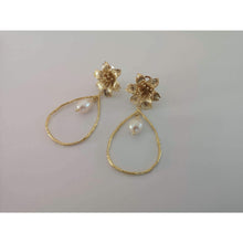 Load image into Gallery viewer, Claudia Grace Earrings in 18KT Gold Plated with Pearl