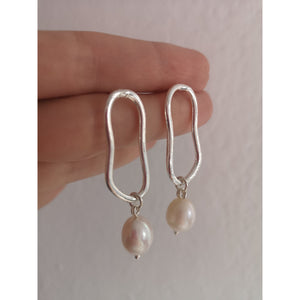 Es Vedrá Pearl Earrings in Plated Sterling Silver