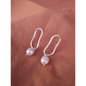 Es Vedrá Pearl Earrings in Plated Sterling Silver