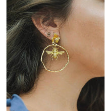Load image into Gallery viewer, Honey to a Bee Earrings in 18KT Gold Plated
