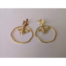 Load image into Gallery viewer, Honey to a Bee Earrings in 18KT Gold Plated