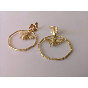 Honey to a Bee Earrings in 18KT Gold Plated
