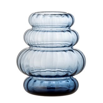 Bing Vase, Blue Glass