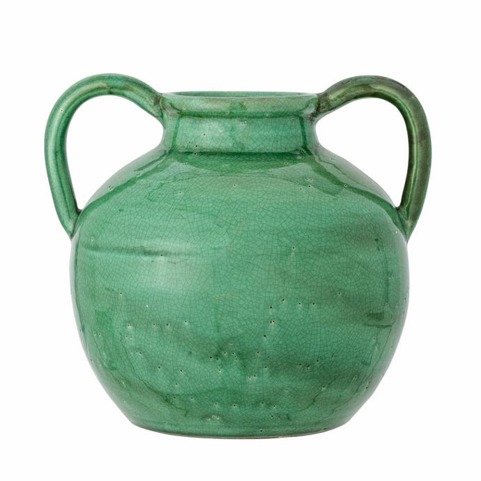 Cham Deco Terracotta Vase, Green