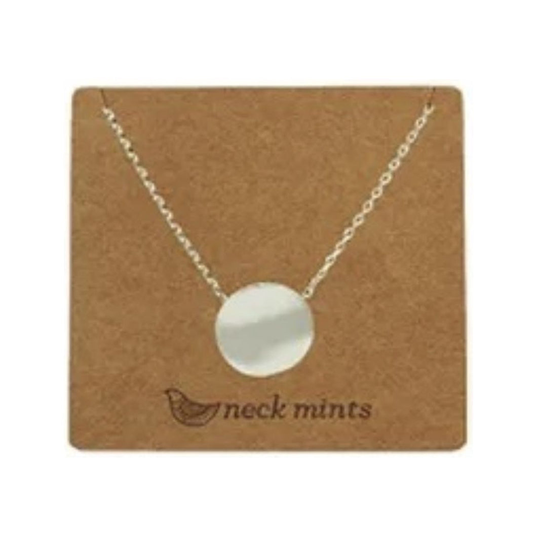 Plain Disc Necklace - Silver