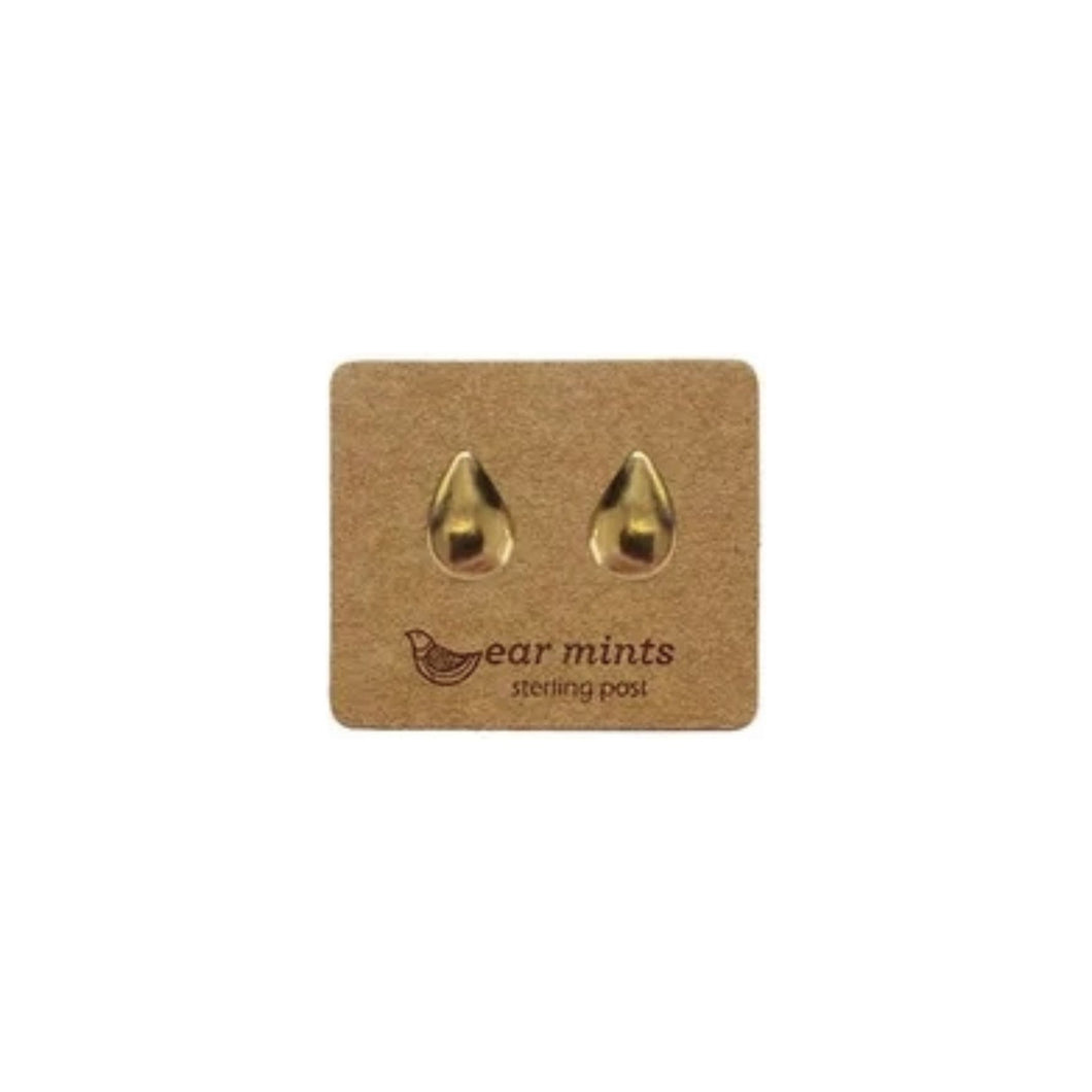 Plain Teardrop Earrings - Gold