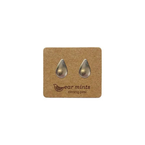 Plain Teardrop Earrings - Silver