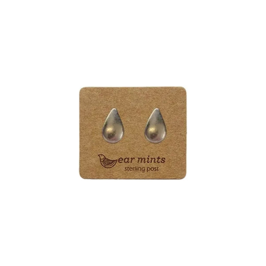 Plain Teardrop Earrings - Silver