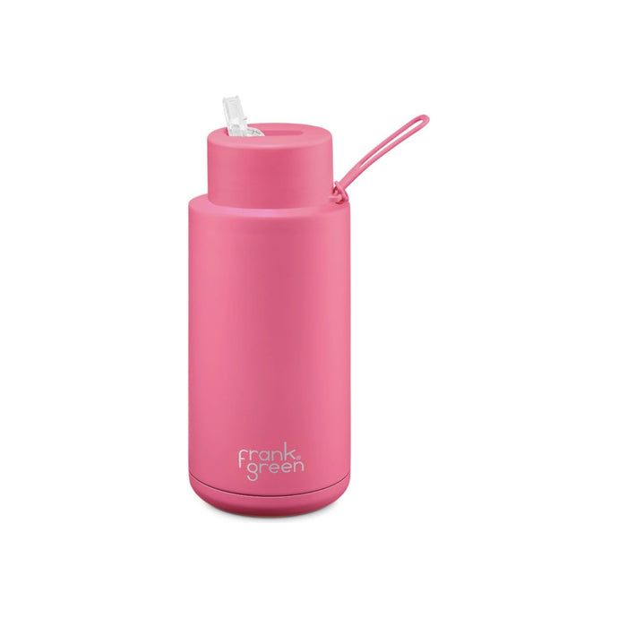Frank Green Reusable Bottle - Neon Pink - 1 litre