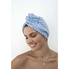 Load image into Gallery viewer, Riva Hair Towel Wrap - Mediterranean Sun