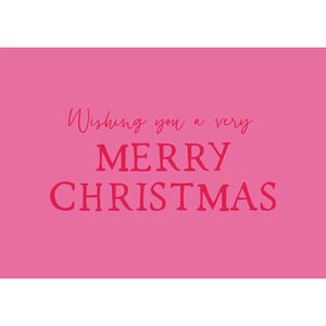 Pink Christmas Card