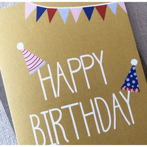 Party Hats Birthday Card