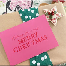 Load image into Gallery viewer, Pink Christmas Card