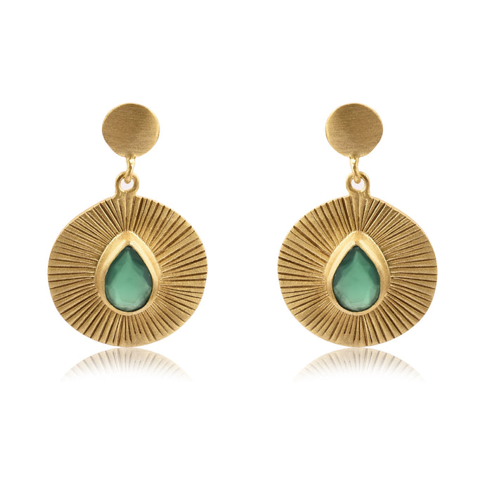 Ceres Green Onyx Earrings