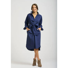 Load image into Gallery viewer, The Georgie Gatherback Shirt Dress - Navy