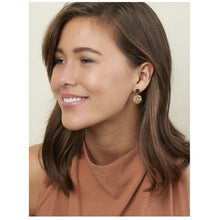 Load image into Gallery viewer, Gold Small Textured Disc Earrings