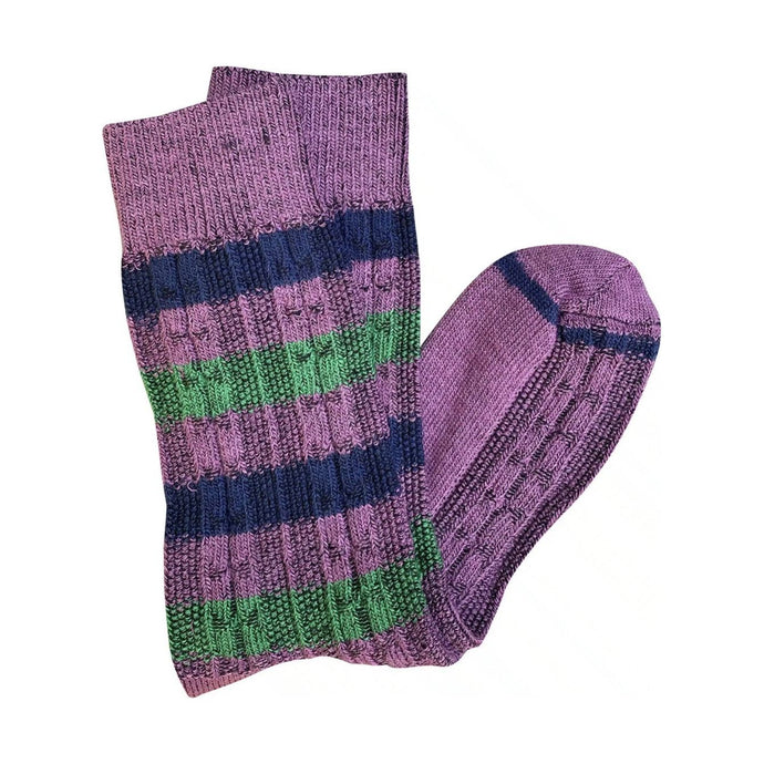 'Chunky Cable' Merino Wool Socks - Mauve