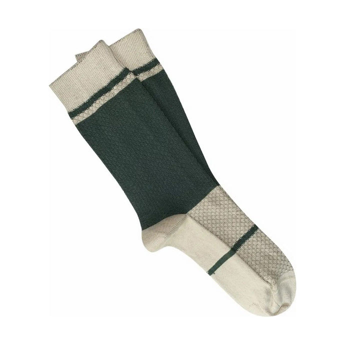 Waffle Cotton Socks - Green/Chino