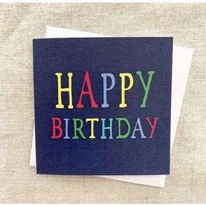 Petit Blue Rainbow Birthday Card