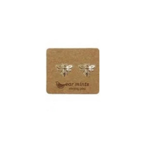 Small Bee Earrings - Gold
