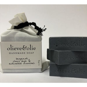 3 Pack Bar Soap - Bergamot, Clary Sage & Activated Charcoal