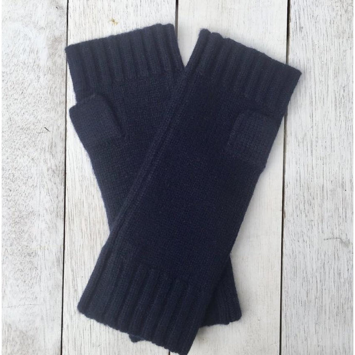 Gotta Hand It To You Pure Cashmere - Fingerless Thumb Glove - French Navy